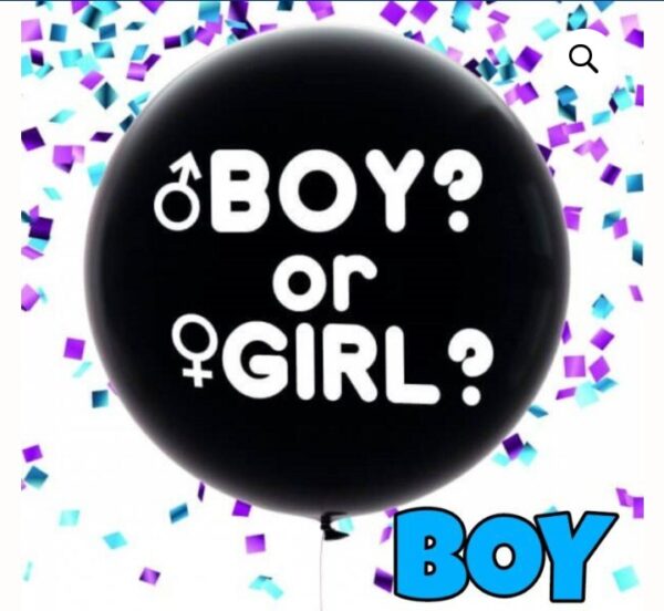 Gender reveal ballon boy