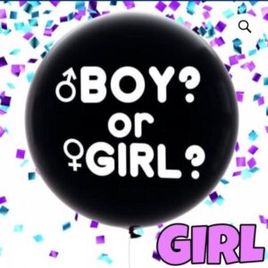 Gender reveal ballon girl