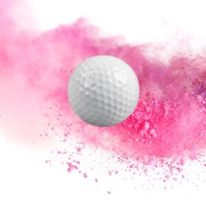 Gender reveal golfbal girl
