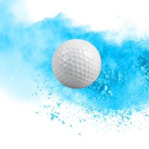 Gender reveal golfbal boy