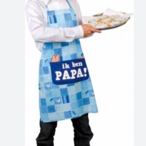 Blauw schort ik ben papa